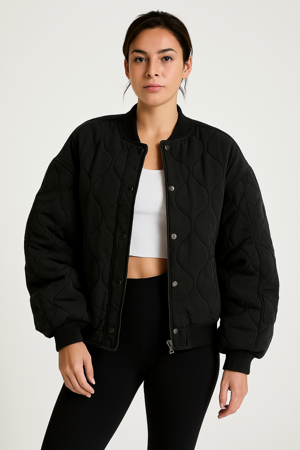 Stilla | Dame Quilted Oversized Bomberjakke