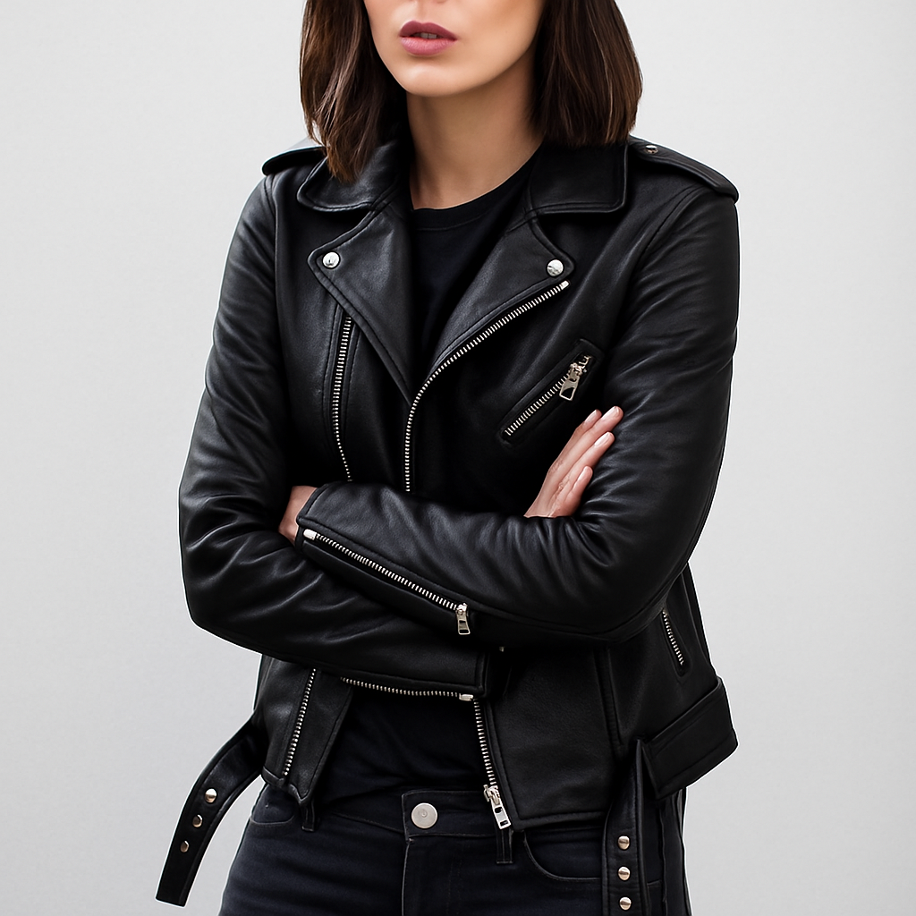 Stilla | Slim Fit Biker Læderjakke til Damer