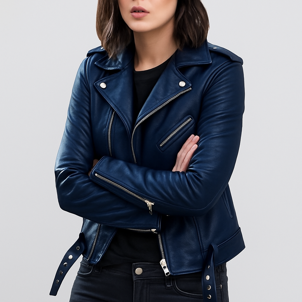 Stilla | Slim Fit Biker Læderjakke til Damer