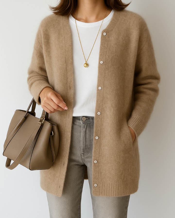 Stilla | Behagelig Minimalistisk Blødt Strikket Blazer til Damer