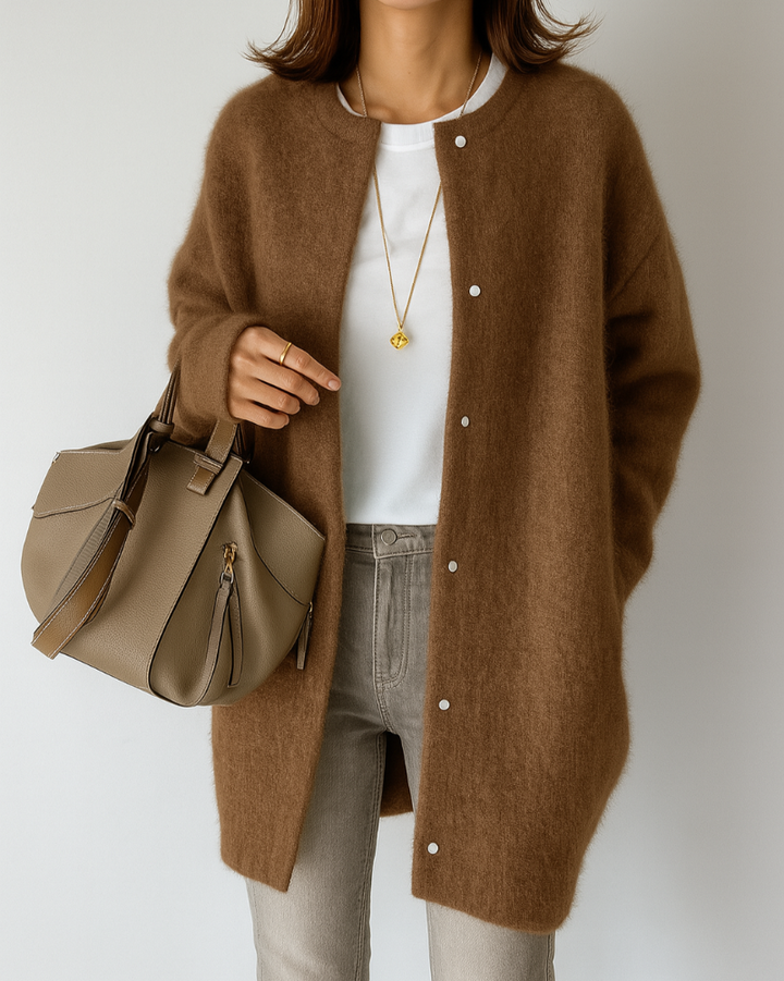 Stilla | Behagelig Minimalistisk Blødt Strikket Blazer til Damer