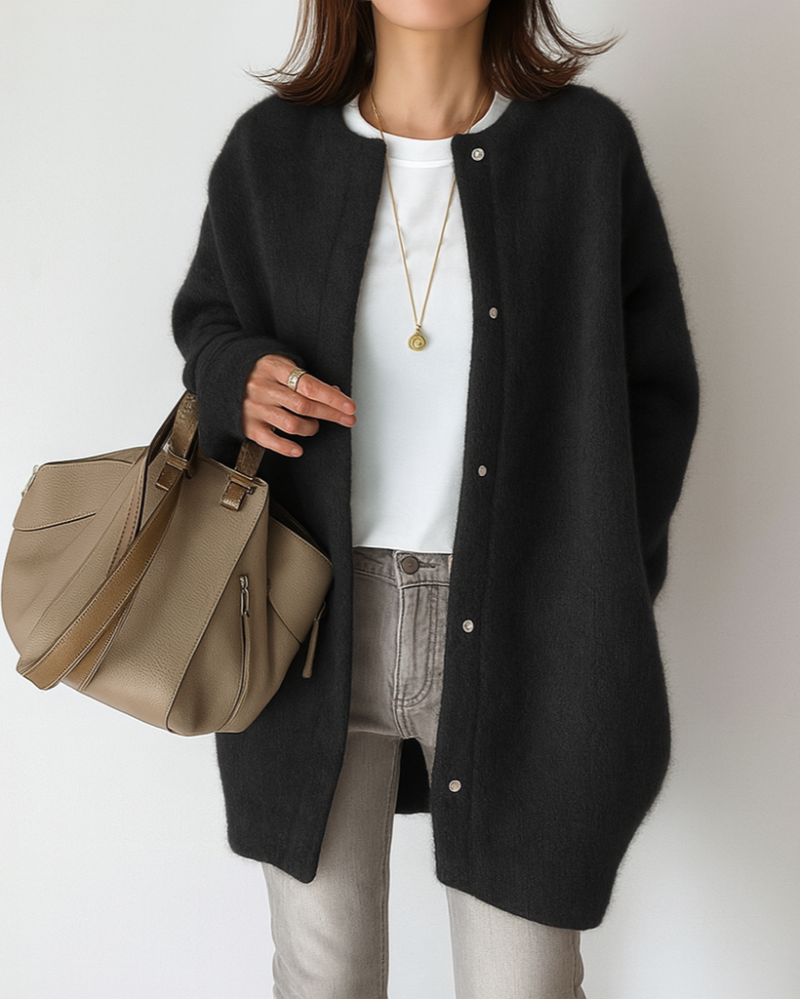 Stilla | Behagelig Minimalistisk Blødt Strikket Blazer til Damer
