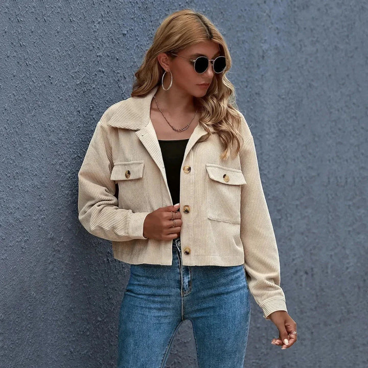 Stilla | Krave Cropped Cord-Jakke