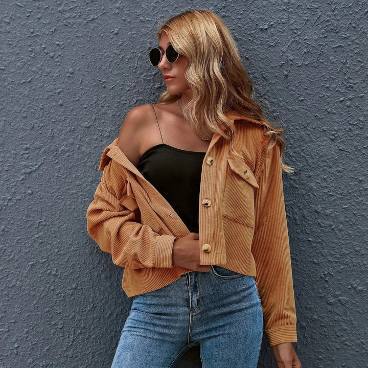 Stilla | Krave Cropped Cord-Jakke