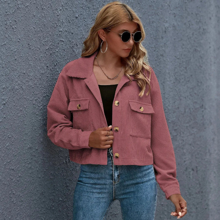 Stilla | Krave Cropped Cord-Jakke