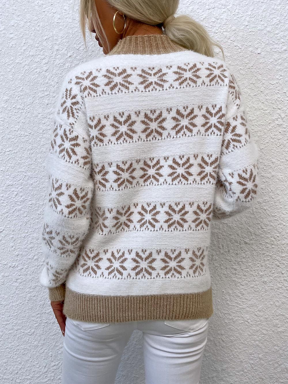 Stilla | Pullover med snefnug-Jacquard