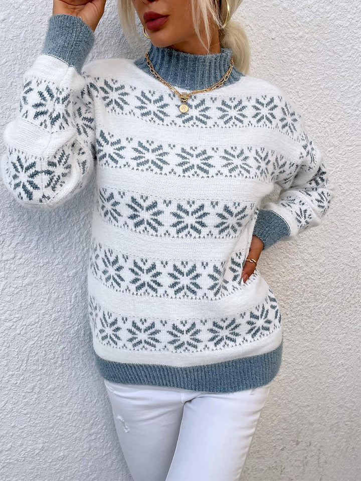 Stilla | Pullover med snefnug-Jacquard
