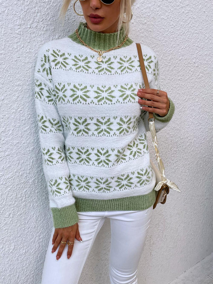 Stilla | Pullover med snefnug-Jacquard
