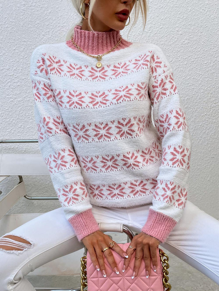 Stilla | Pullover med snefnug-Jacquard