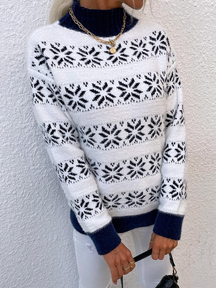 Stilla | Pullover med snefnug-Jacquard