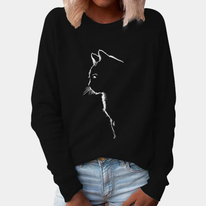 Stilla | Komfortabel Sweater med Kattedesign til Damer