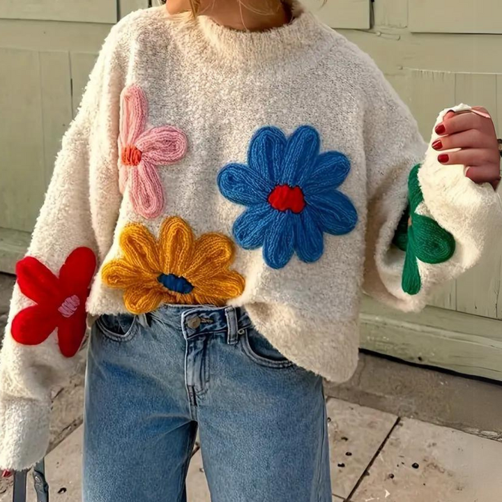 Stilla | Farverig bluse med blomster til damer