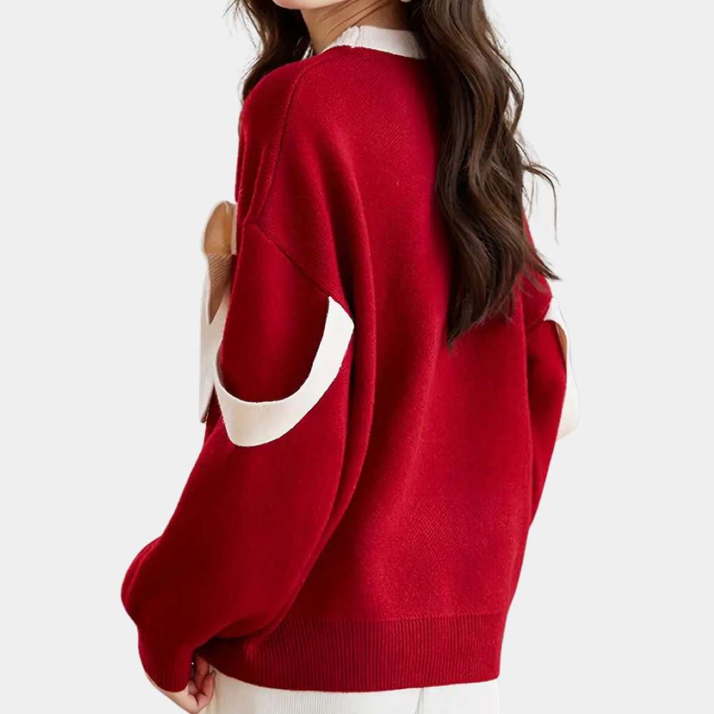 Stilla | Stilfuld Sweater med Sløjfe For Kvinder