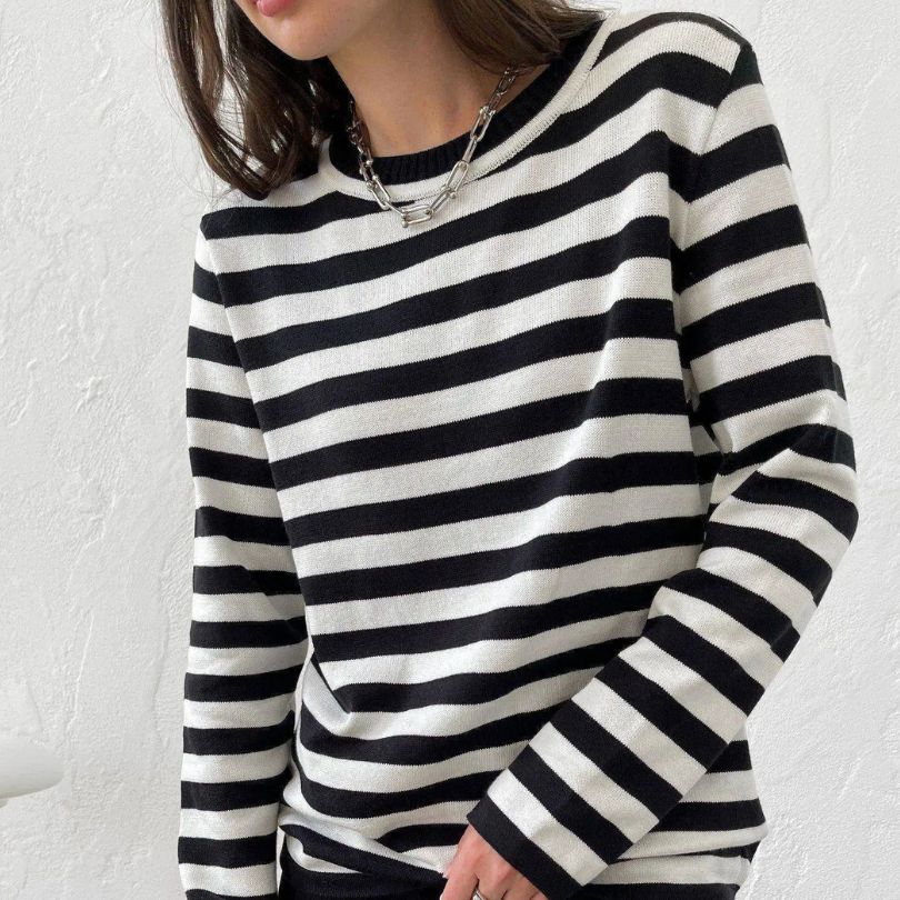 Stilla | Elegant Stribet Sweater