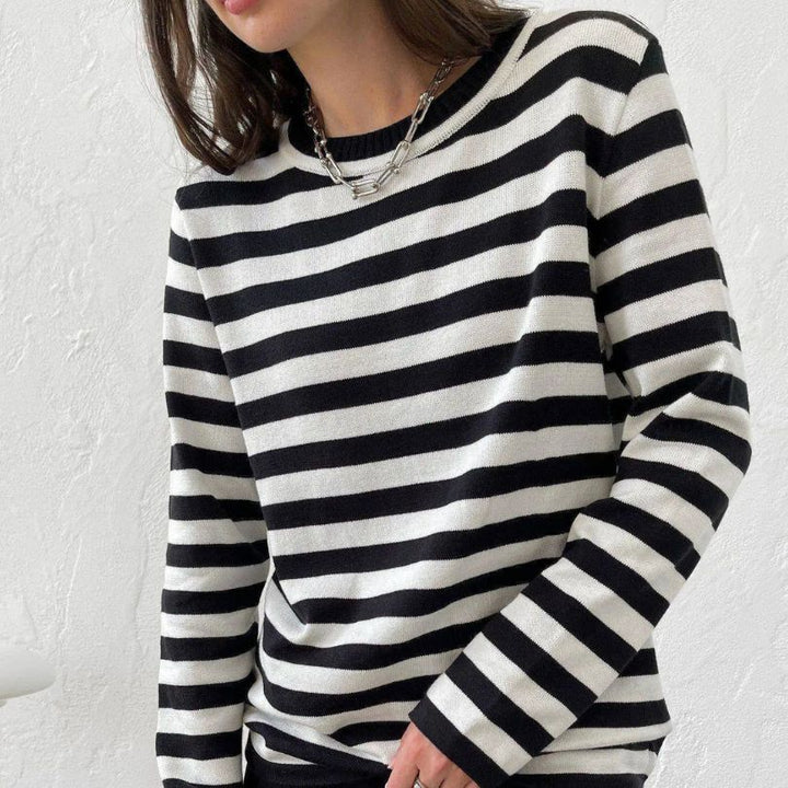 Stilla | Elegant Stribet Sweater