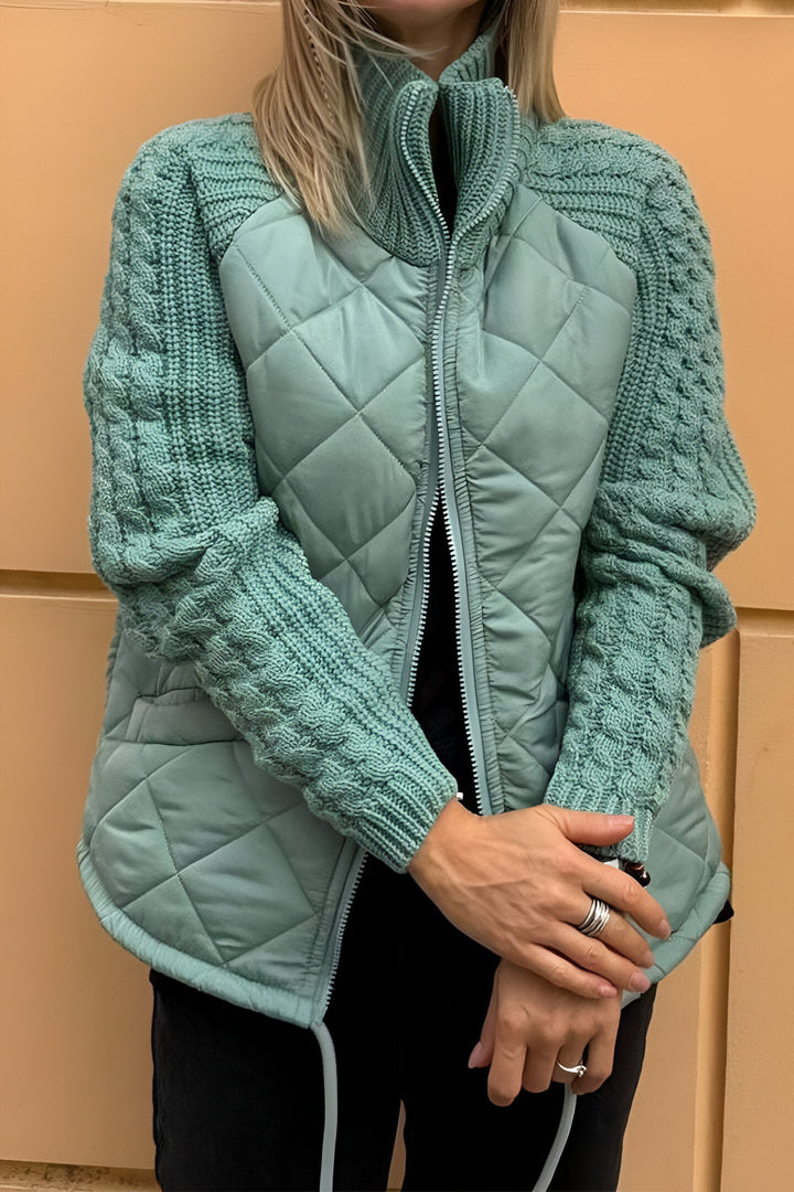 Stilla | Zipper Jakke lavet af Patchwork Strik