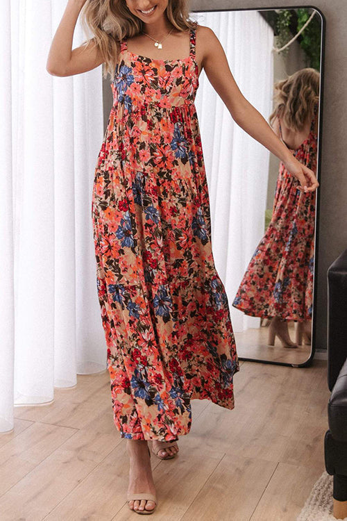 Stilla | Lingerie Lang Kjole Med Blomsterlommer