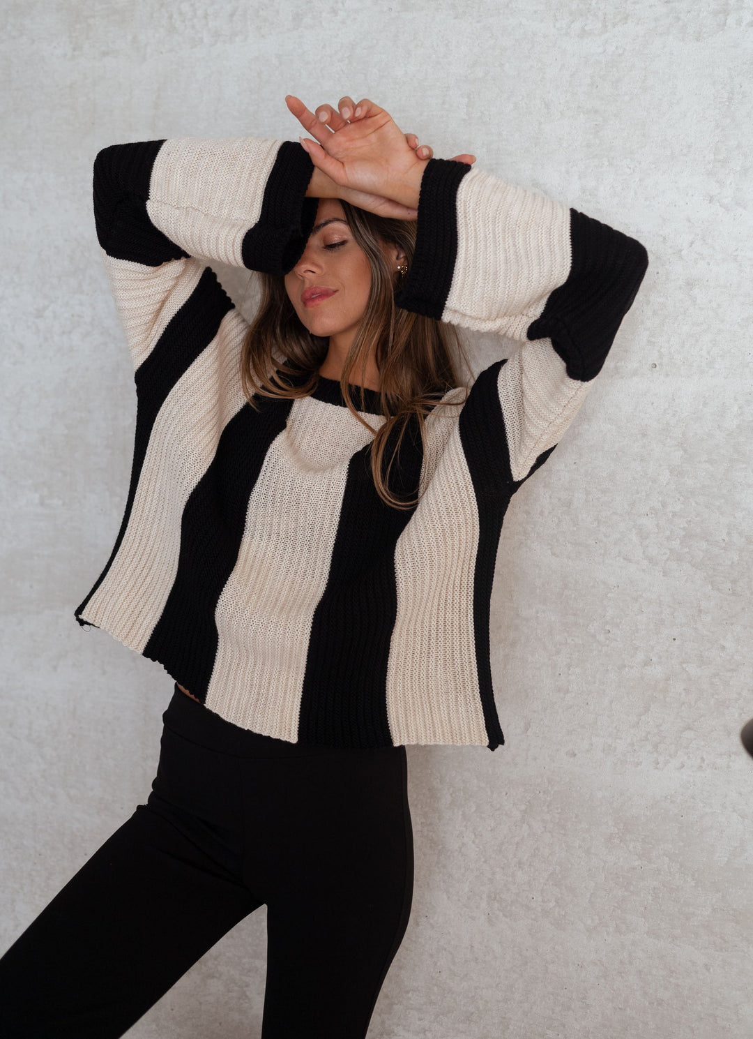Stilla | Stribet Damen Strikpullover