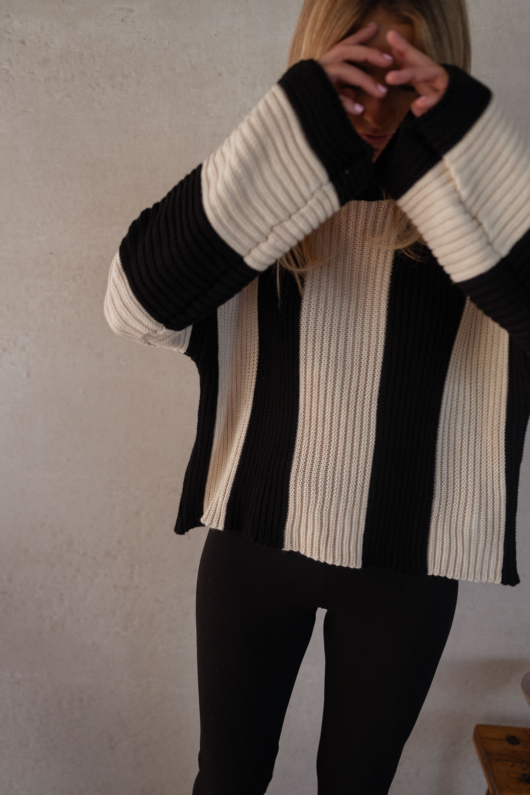 Stilla | Stribet Damen Strikpullover