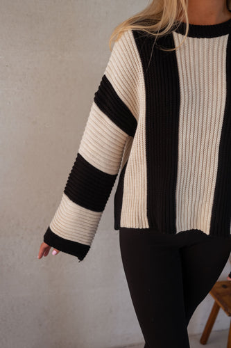 Stilla | Stribet Damen Strikpullover