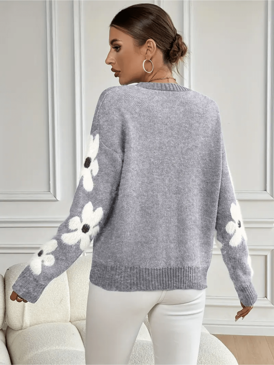 Stilla | Behagelig sweatshirt med blomstermønster