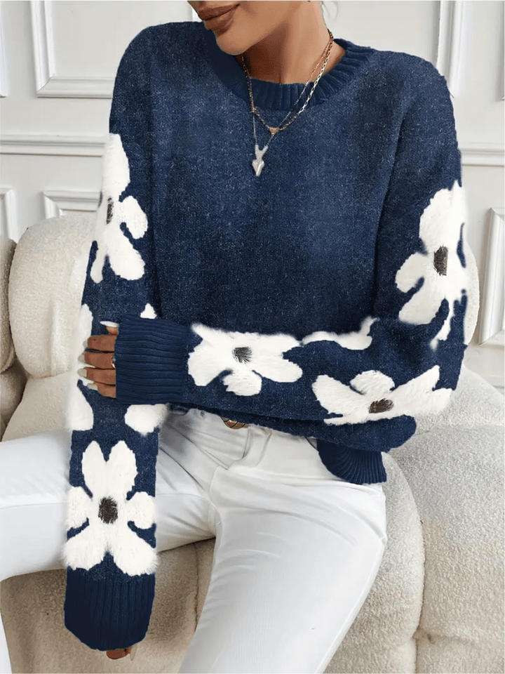 Stilla | Behagelig sweatshirt med blomstermønster