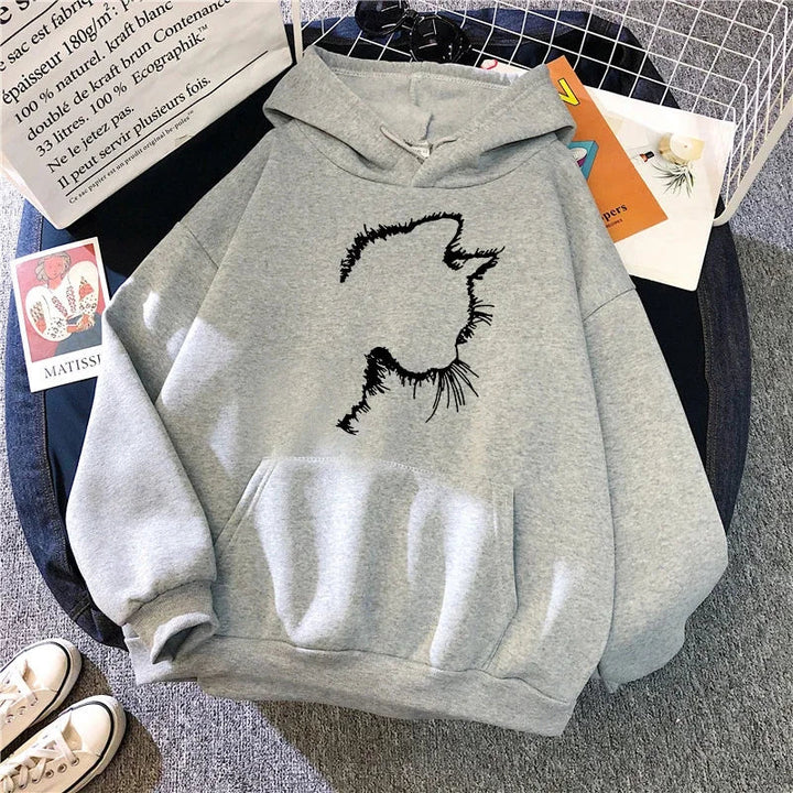 Stilla | Hoodie med Kattemotiv