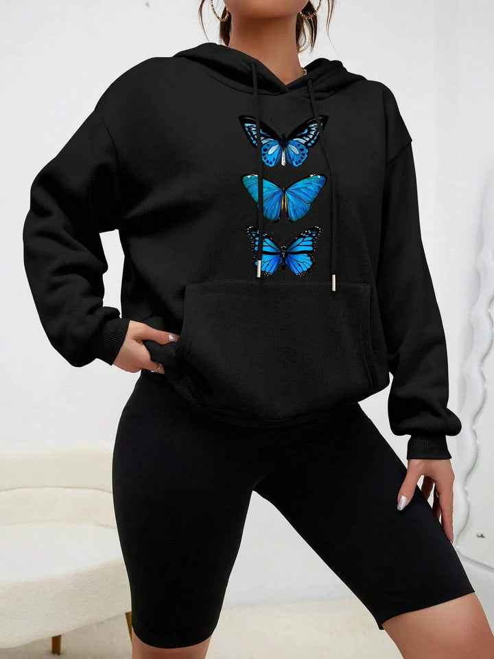 Stilla | Hoodie med Sommerfugledesign