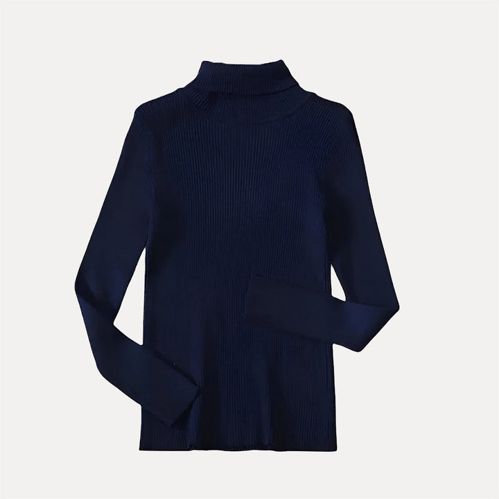 Stilla | Rullekravepullover med Ribstruktur