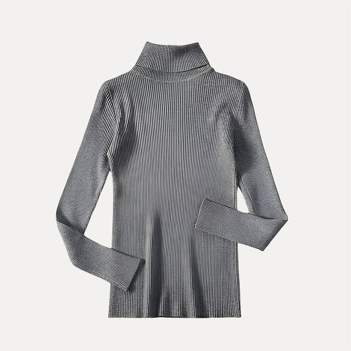 Stilla | Rullekravepullover med Ribstruktur