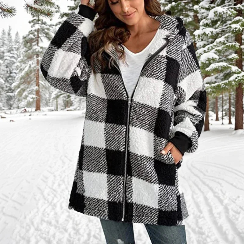 Stilla | Jakke Vinter Patchwork - Lang Stilla | Jakke med Hætte