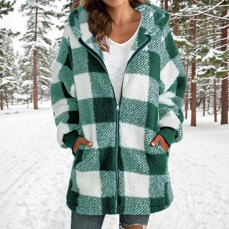 Stilla | Jakke Vinter Patchwork - Lang Stilla | Jakke med Hætte