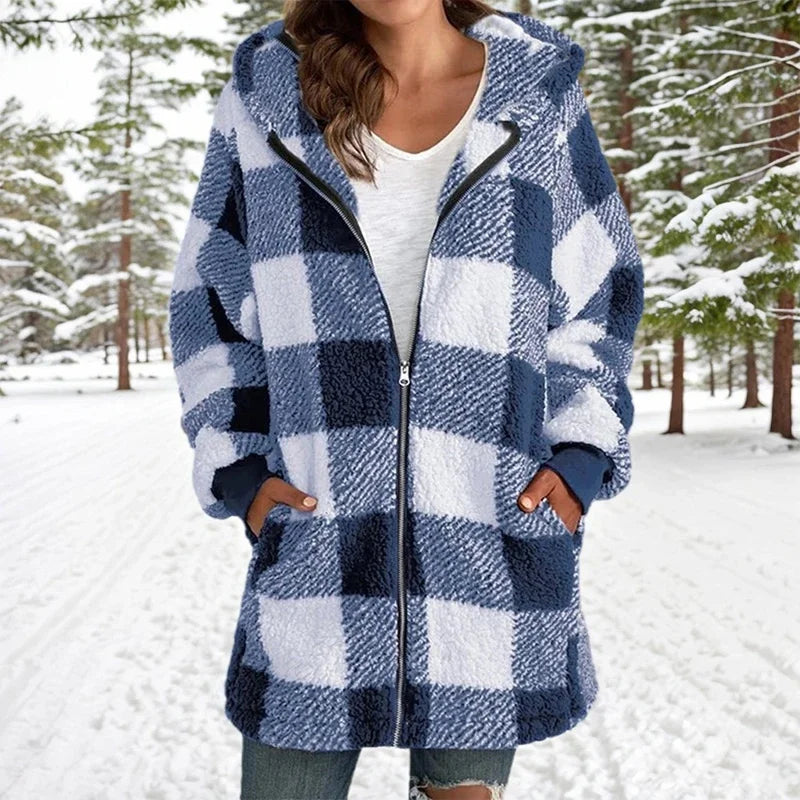 Stilla | Jakke Vinter Patchwork - Lang Stilla | Jakke med Hætte