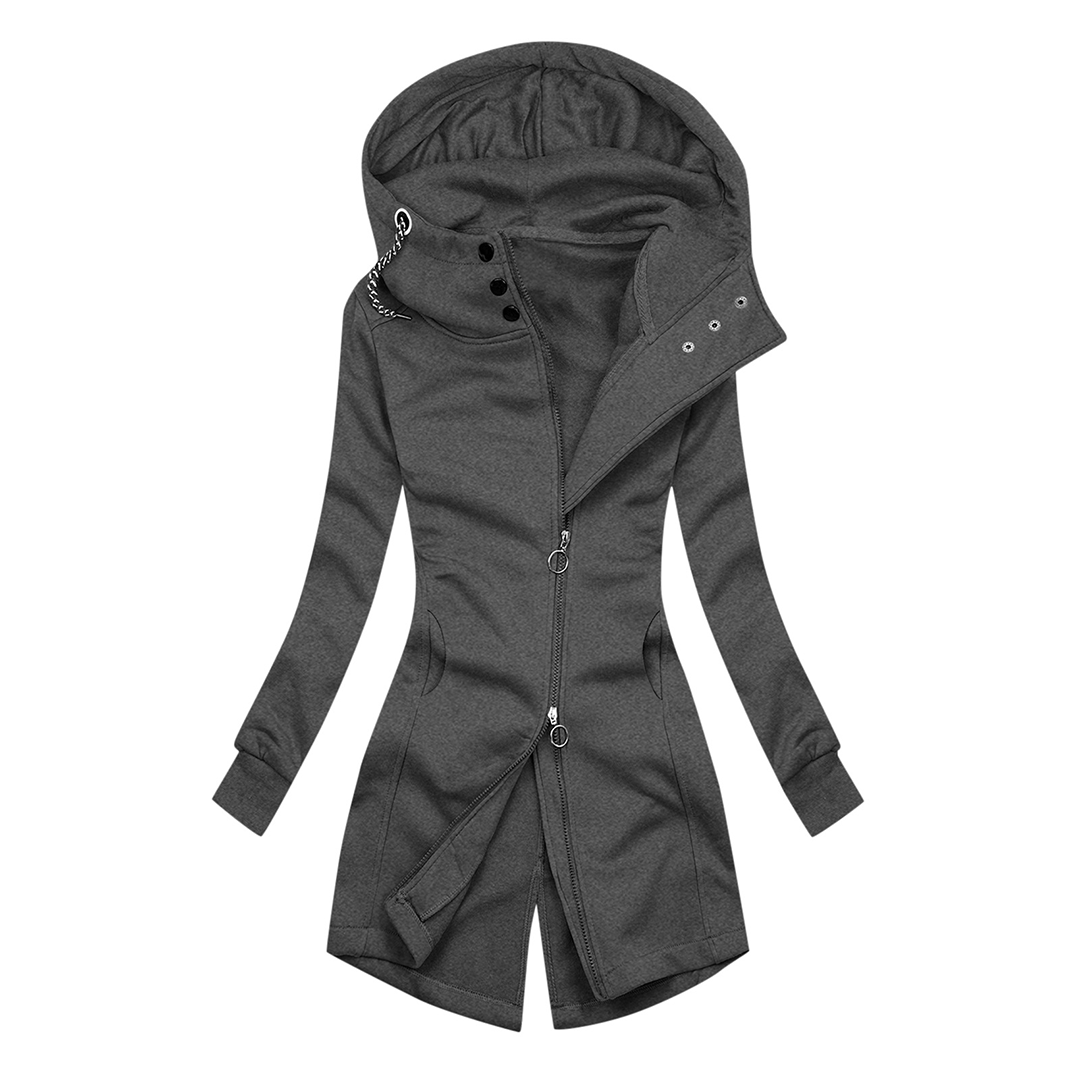Stilla | afslappet Slim-Fit Hoodie Rullekravejakke