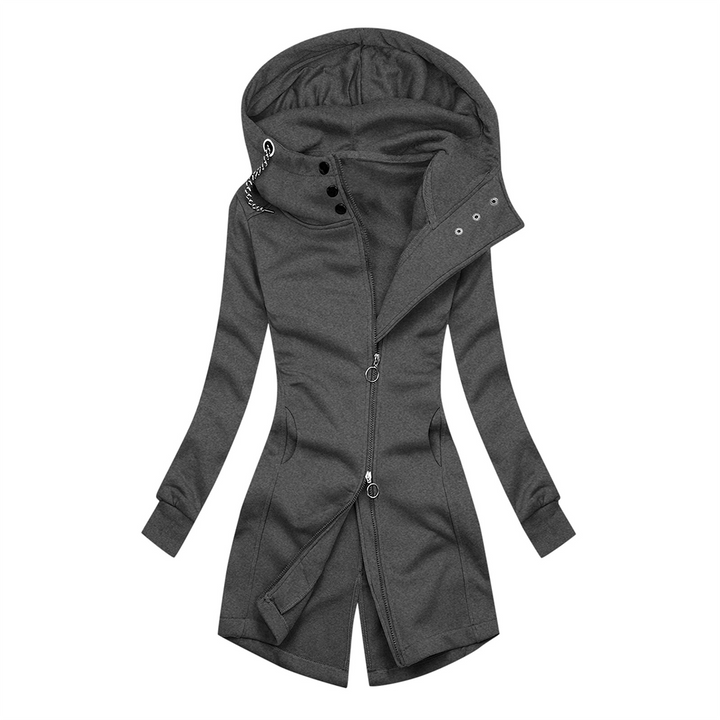 Stilla | afslappet Slim-Fit Hoodie Rullekravejakke