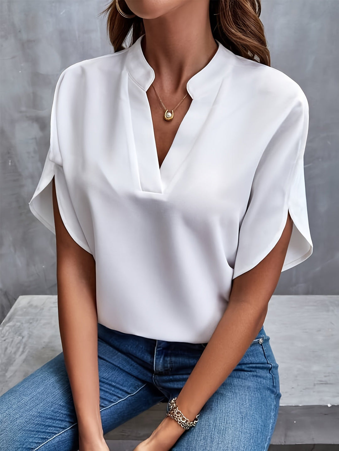 Stilla | Elegante Lys Bluse Til Kvinder