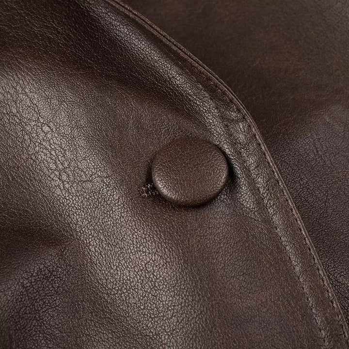 Stilla | Vest I Eco-læder Med Dekorative Snore