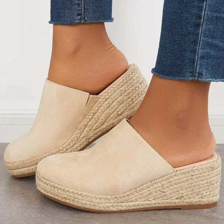 Stilla | Wedge Espadrilles Med Åben Hæl