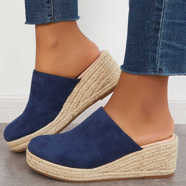 Stilla | Wedge Espadrilles Med Åben Hæl