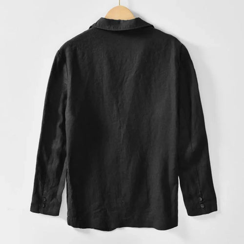 Stilla | Læderagtig Linned Blazer
