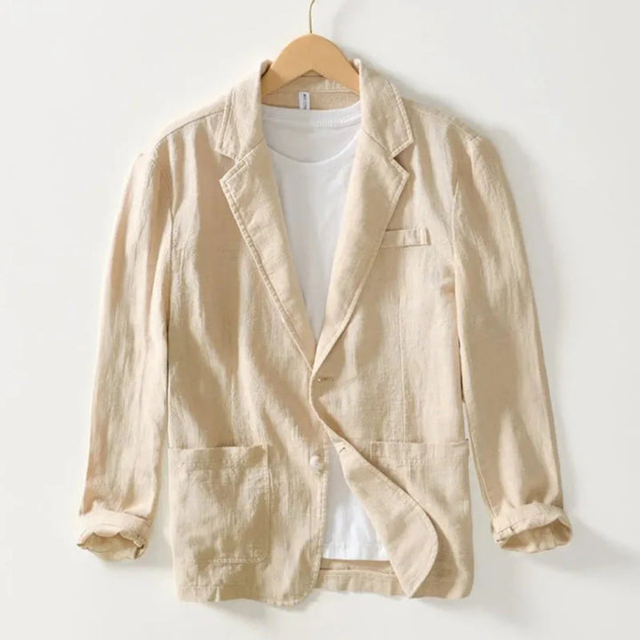 Stilla | Læderagtig Linned Blazer