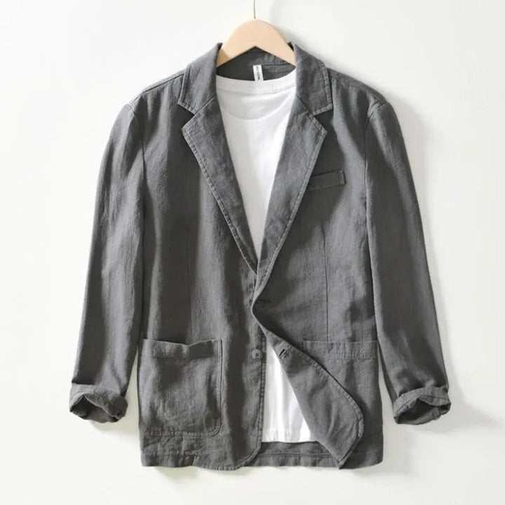 Stilla | Læderagtig Linned Blazer