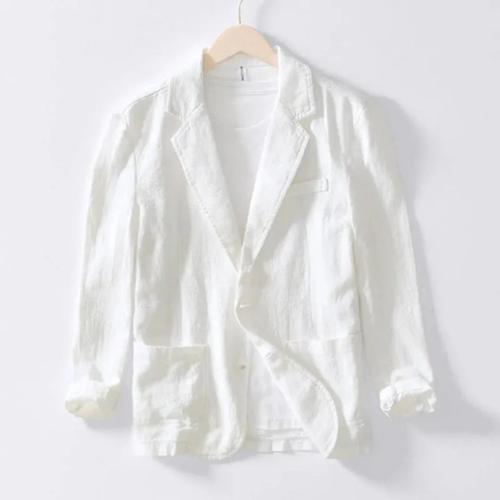 Stilla | Læderagtig Linned Blazer