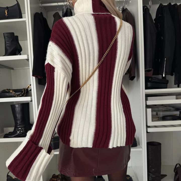 Stilla | Stribet Rullekravepullover