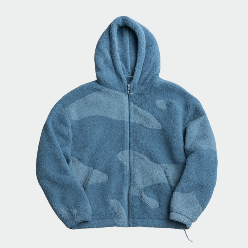 Stilla | Herre Hætte Zip-Up Varm Fleece Jakke