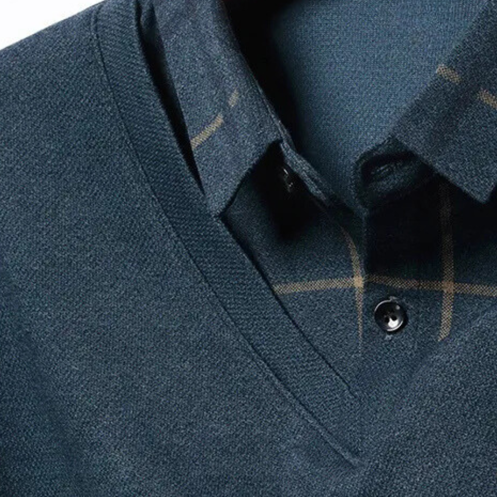 Stilla | Mønstret Langærmet T-Shirt til Herre
