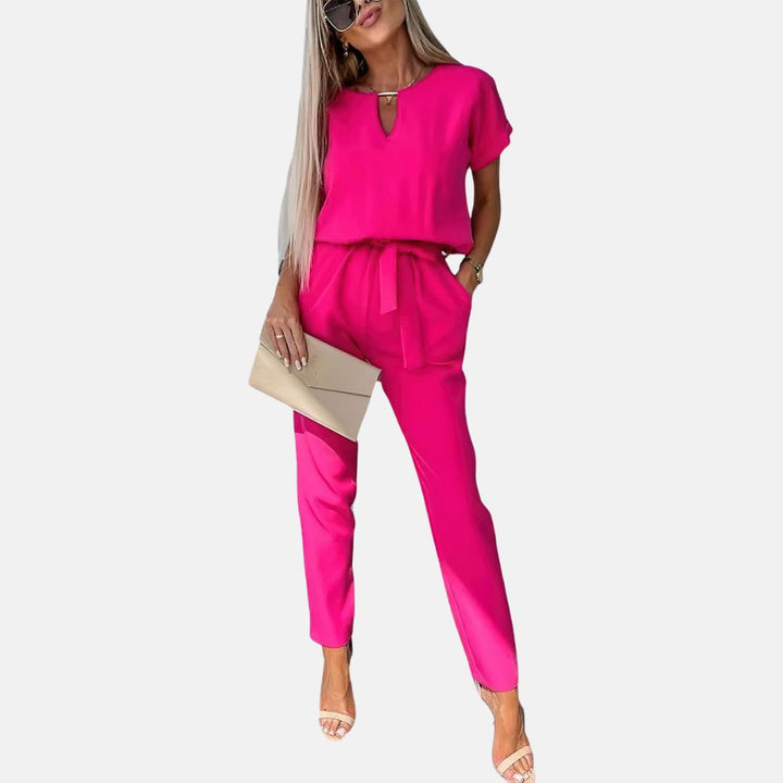 Skovae | Elegant, Festlig Kortærmet Dame Jumpsuit til Sommeren
