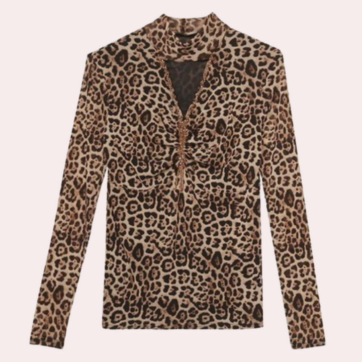 Stilla | Trendy Top med Leopardmønster til Damer