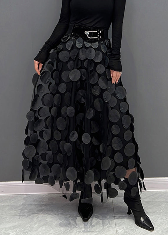Stilla | Chic nederdel lavet af polka dot og tyl patchwork