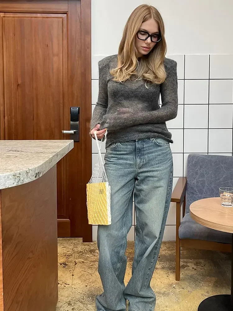 Stilla | Dame Sweater med Rund Halsudskæring